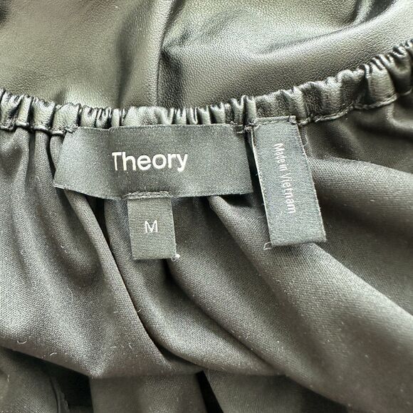 Theory Women's Black Halter Neck Gathered Camisole Blouse Top Size M - Picture 4 of 8